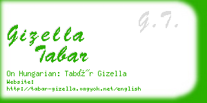 gizella tabar business card